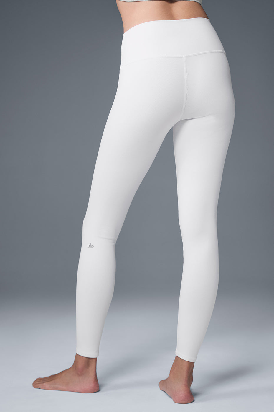 High Rise Airbrush Leggings — White