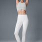 High Rise Airbrush Leggings — White