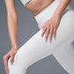 High Rise Airbrush Leggings — White
