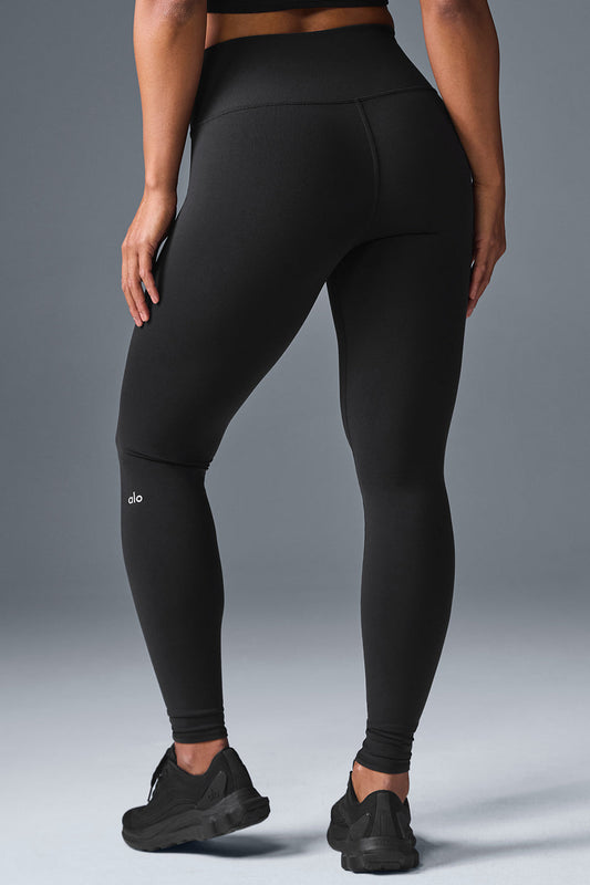 High Rise Airbrush Leggings — Black