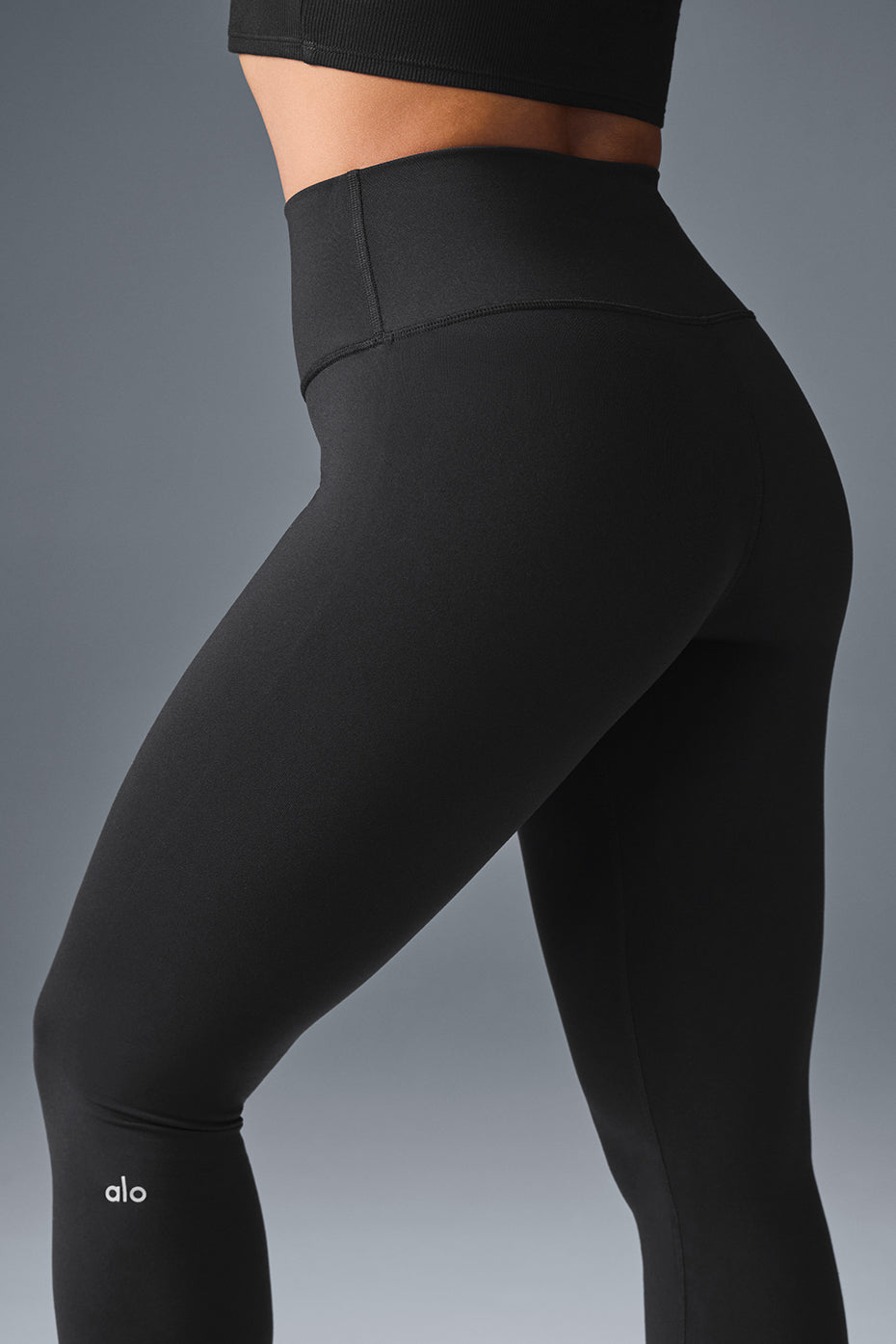 High Rise Airbrush Leggings — Black