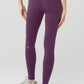 High Rise Airbrush Leggings — Dark Plum