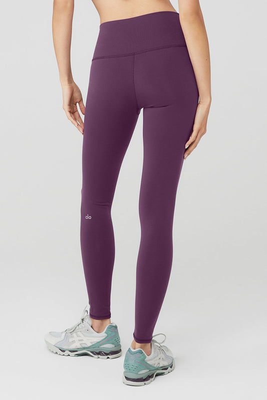 High Rise Airbrush Leggings — Dark Plum