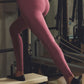 High Rise Airbrush Leggings — Burgundy Truffle