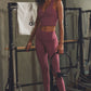 High Rise Airbrush Leggings — Burgundy Truffle