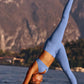 High Rise Airbrush Leggings — Crystal Clear Blue