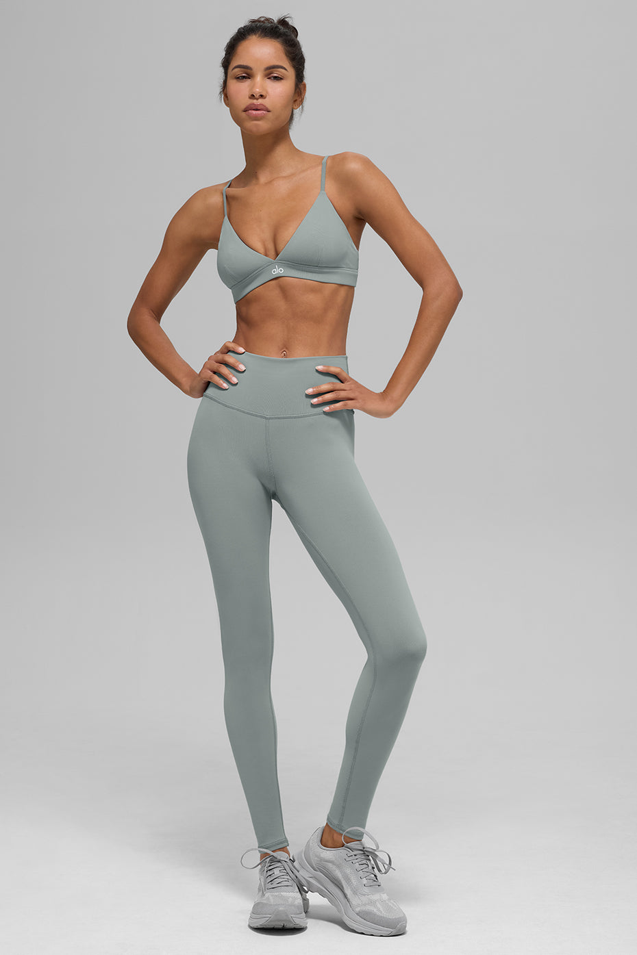 High Rise Airbrush Leggings — Lunar Grey