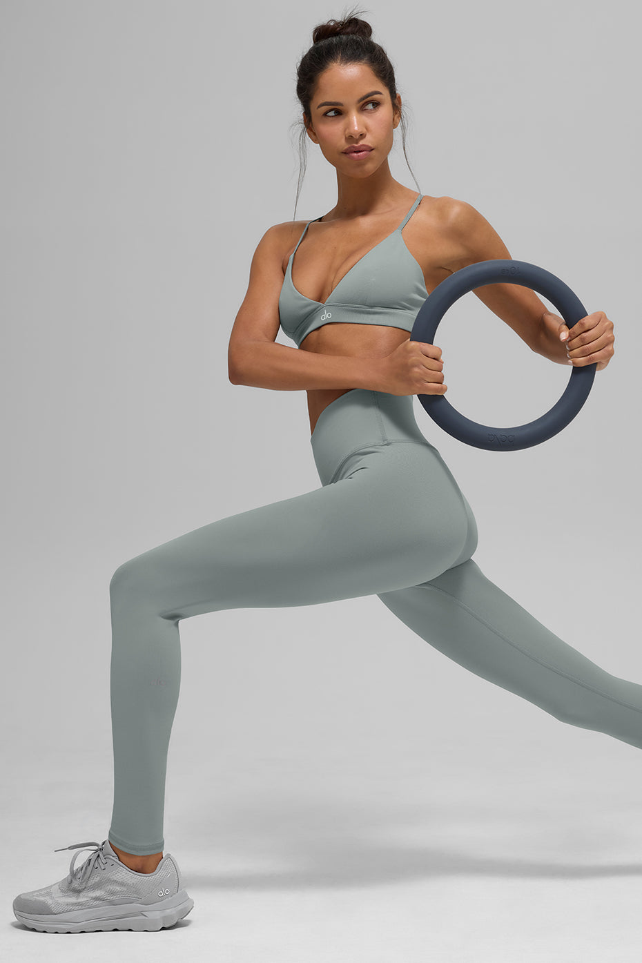 High Rise Airbrush Leggings — Lunar Grey