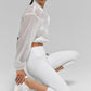High Rise Airbrush Capri — White