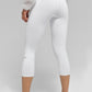 High Rise Airbrush Capri — White