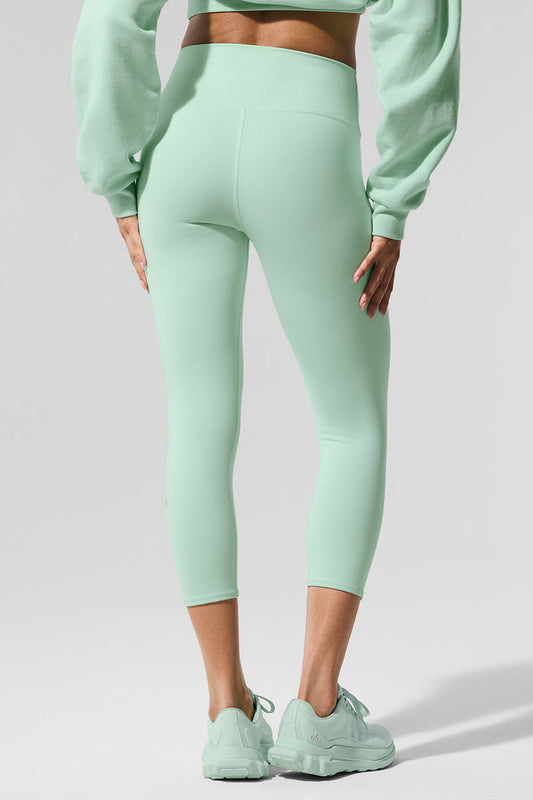 High Rise Airbrush Capri — Spearmint