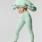 High Rise Airbrush Capri — Spearmint