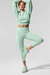 High Rise Airbrush Capri — Spearmint