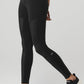 High Rise Moto Leggings — Black/Black Glossy
