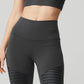 High Rise Moto Leggings — Anthracite/Anthracite Glossy