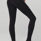 High Rise Goddess Leggings — Black/Black