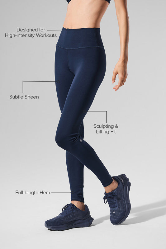 High Rise Airlift Leggings — Navy