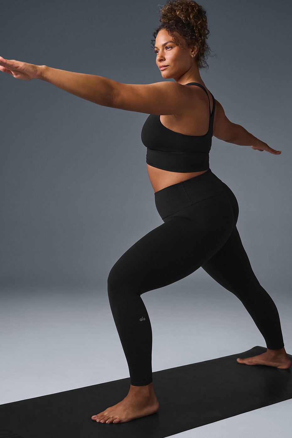 7/8 High Rise Airbrush Leggings — Black