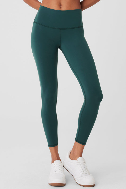 7/8 High Rise Airbrush Leggings — Midnight Green