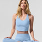 High Rise Airlift Capri — Seashell Blue