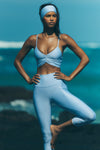 High Rise Airlift Capri — Seashell Blue