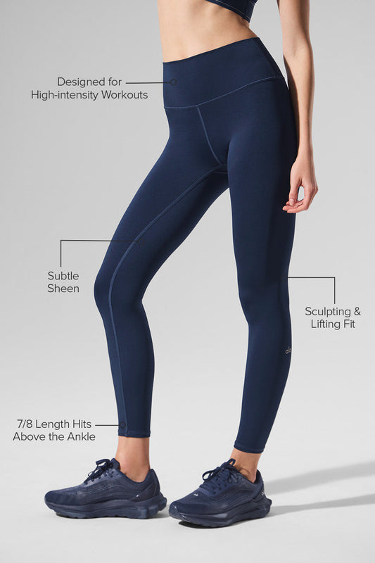 7/8 High Rise Airlift Leggings — Navy