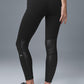 7/8 High Rise Moto Leggings — Black