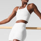 Seamless Ribbed Favorite Sports Bra Tank Top — White