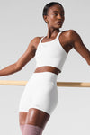 Seamless Ribbed Favorite Sports Bra Tank Top — White