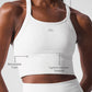 Seamless Ribbed Favorite Sports Bra Tank Top — White