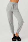 High Rise Cashmere Jet Set Pant — Dove Grey Heather