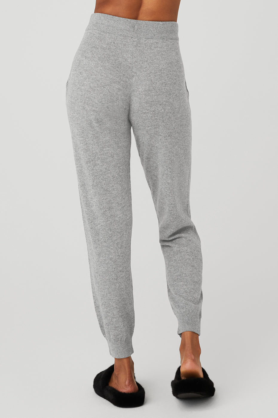 High Rise Cashmere Jet Set Pant — Dove Grey Heather