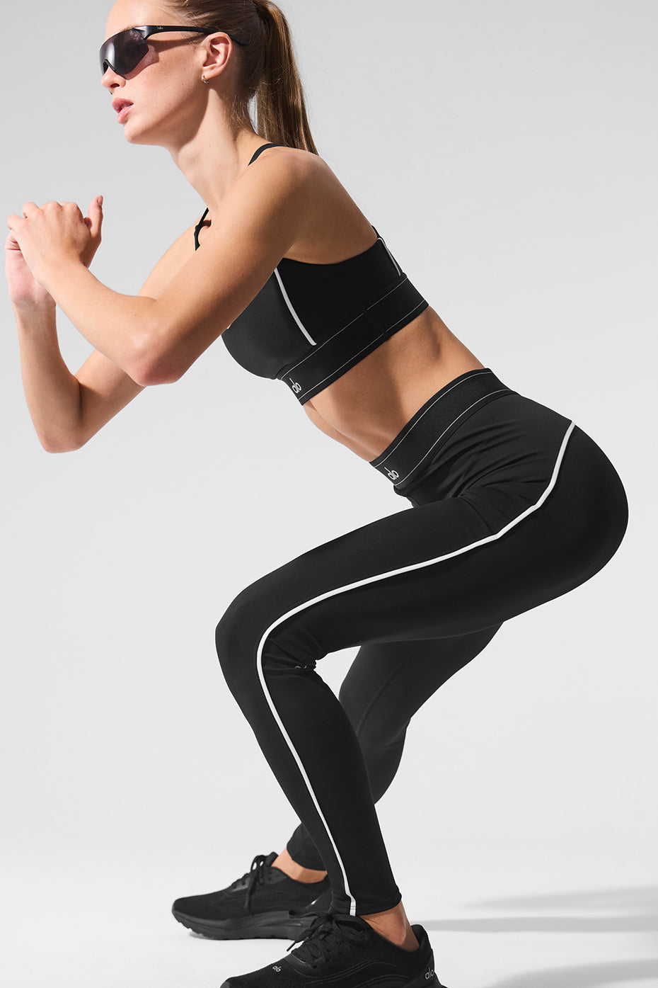 Airlift High Rise Suit Up Leggings — Black/White