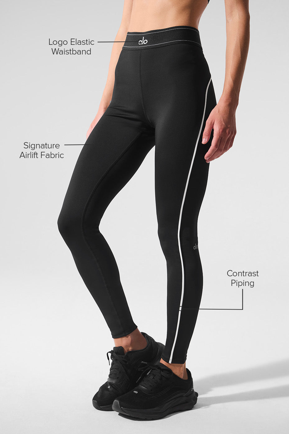 Airlift High Rise Suit Up Leggings — Black/White