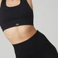 Seamless High Rise Ribbed Leggings — Black