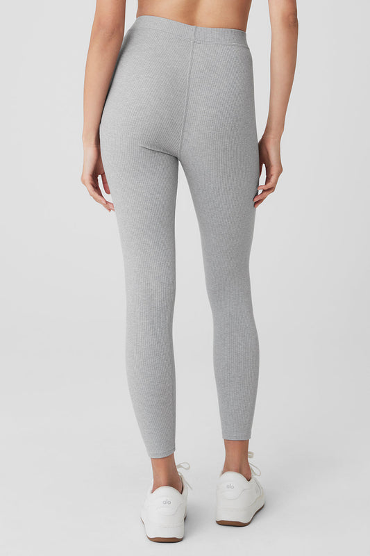 Ribbed High Rise 7/8 Blissful Leggings — Athletic Heather Grey