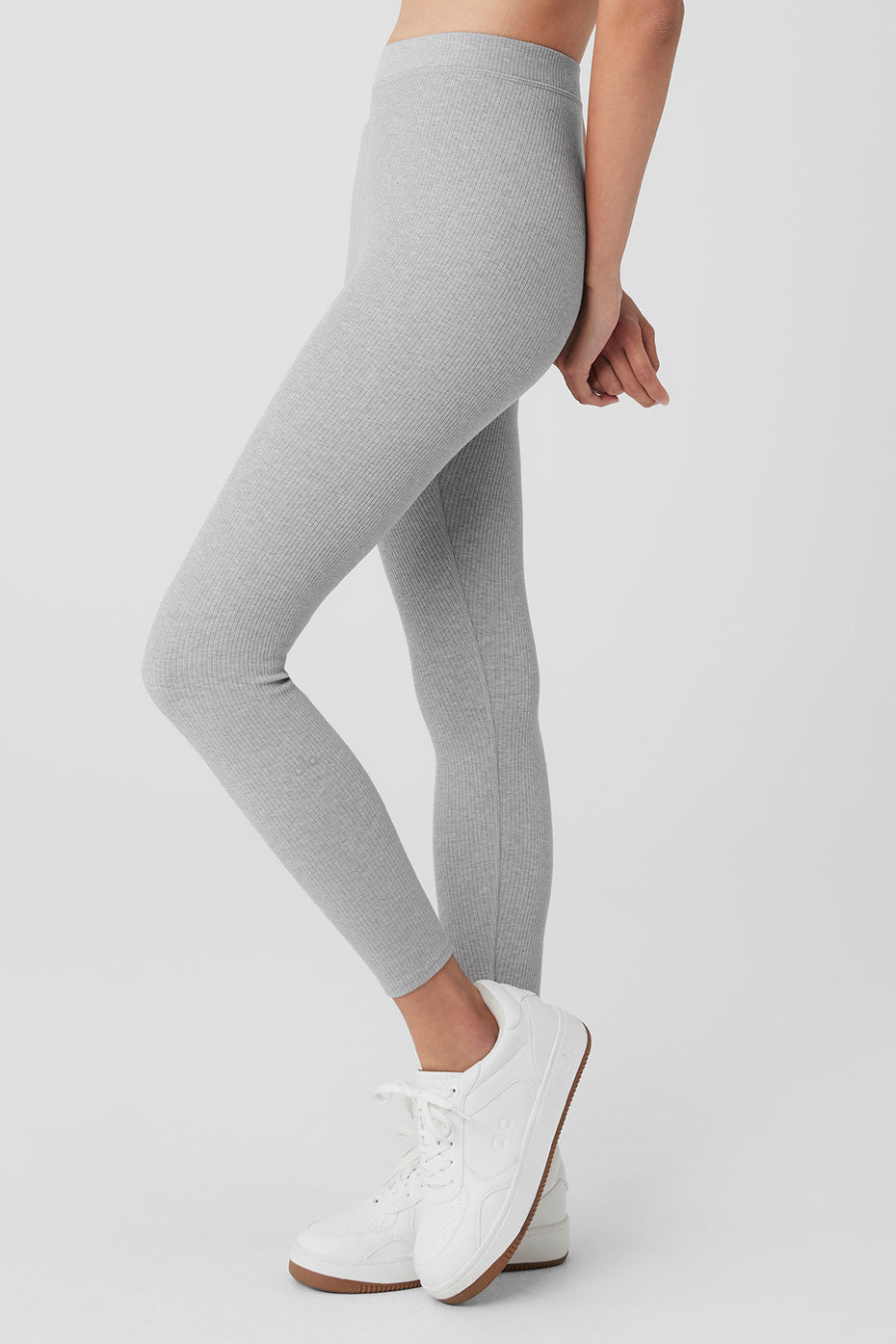 Ribbed High Rise 7/8 Blissful Leggings — Athletic Heather Grey