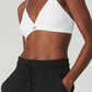 High Rise Easy Sweat Shorts — Black