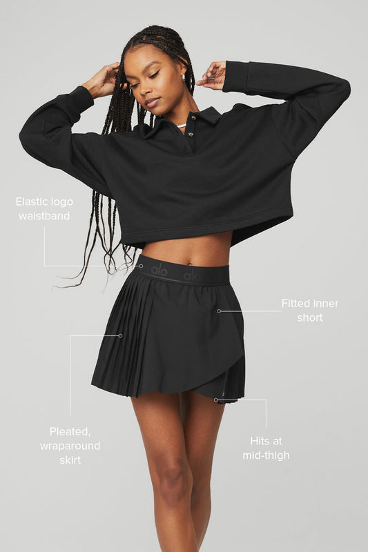 Aces Tennis Skirt — Black