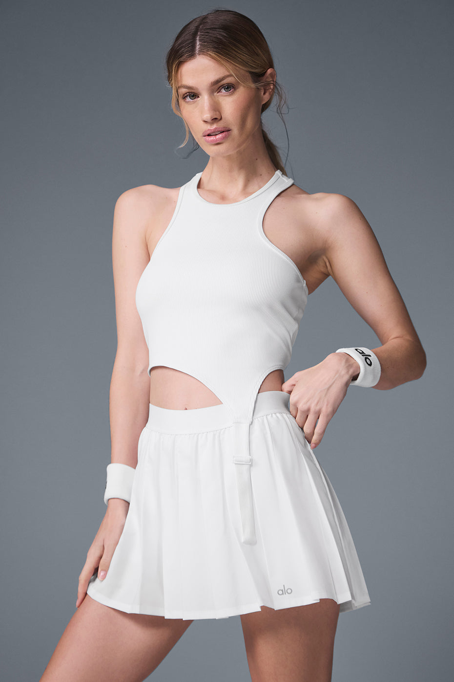 Varsity Tennis Skirt — White