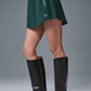 High Rise Elevation Mini Skirt — Midnight Green