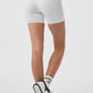 5" Airbrush High Rise Biker Shorts — White