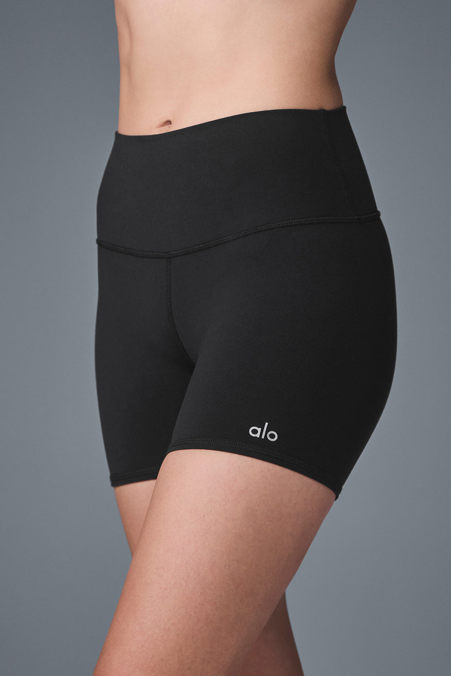 5" Airbrush High Rise Biker Shorts — Black
