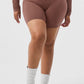 5" Airbrush High Rise Biker Shorts — Chestnut