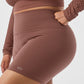 5" Airbrush High Rise Biker Shorts — Chestnut