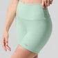 5" Airbrush High Rise Biker Shorts — Spearmint