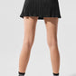 Micro Plisse Tennis Skirt — Black