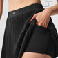 Micro Plisse Tennis Skirt — Black