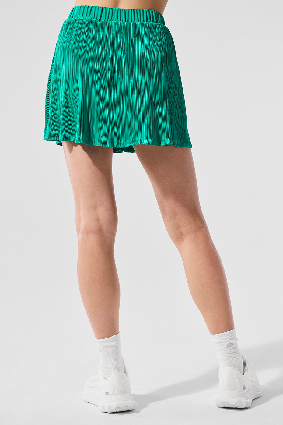 Micro Plisse Tennis Skirt — Spruce Green