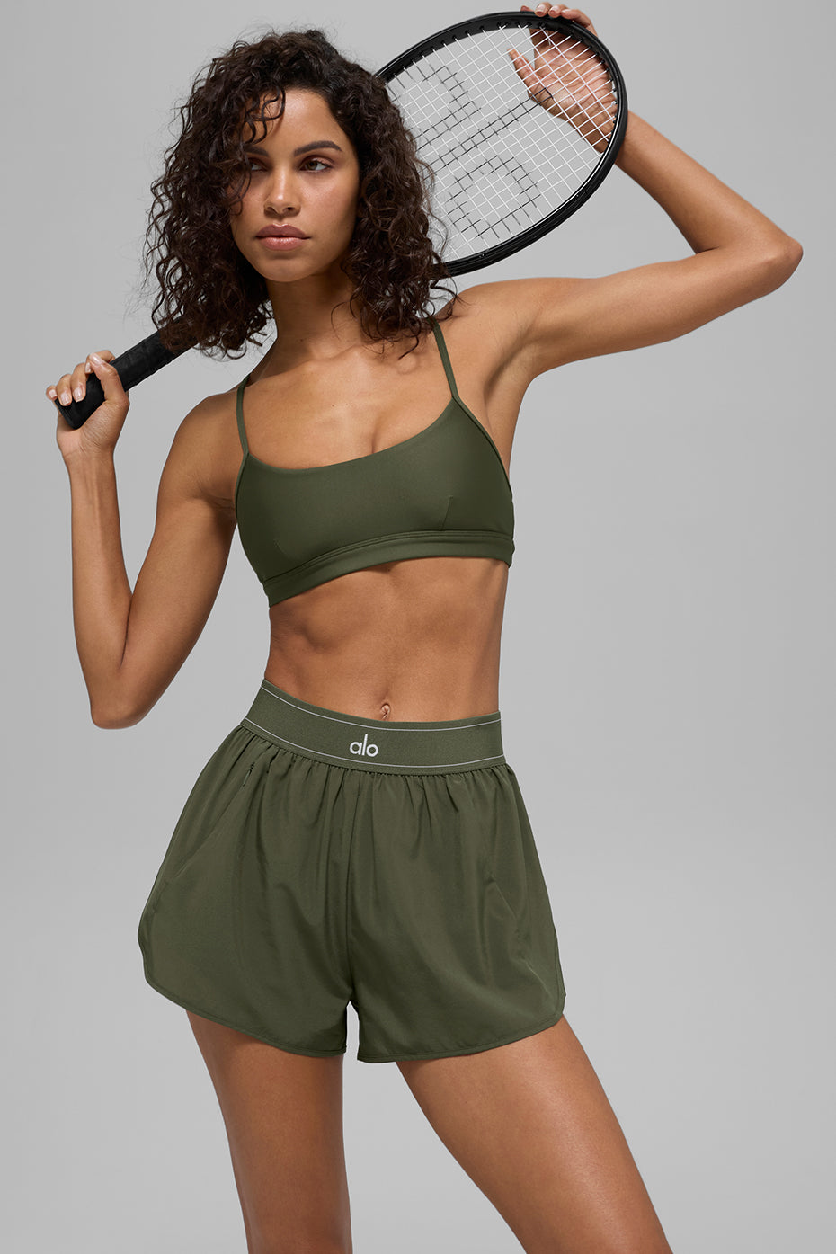Match Point Shorts — Green Olive